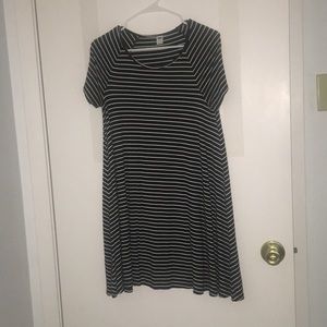 Black and White Stripe T shirt Dress